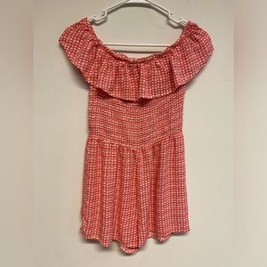 Kiwi + Punch Girls Flutter Sleeve Romper Size L